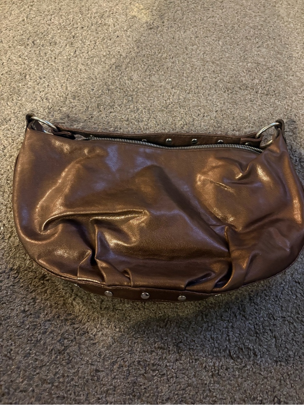 Soft Slouch Shoulder Bag in Deep Brown Leather